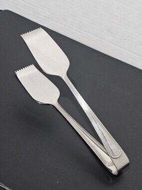 Reed & Barton Palladian Tongs Stainless 1pc Buffet Salad Serving Utensil Vintage
